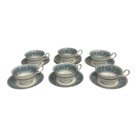 Wedgwood Florentine Porcelain Cups & Saucers