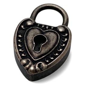 Sterling Silver Heart Lock Pendant