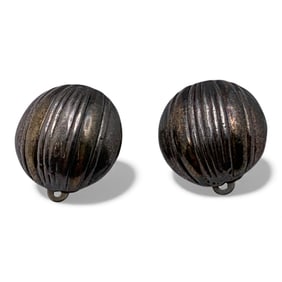 Pair Of Sterling Silver Clip Earrings