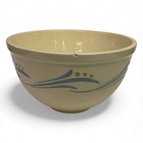 Roseville Pottery Mixing Bowl, Lily Of The Valley