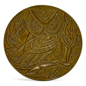 Ceramic High Relief Owl Tray