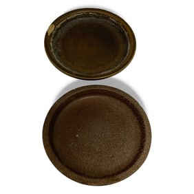 2 Roseville Pottery Under Trays