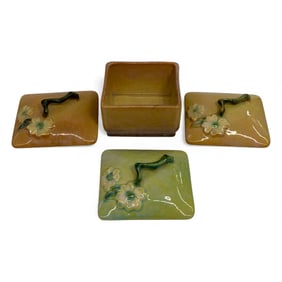 Roseville Jar & 3 Lids