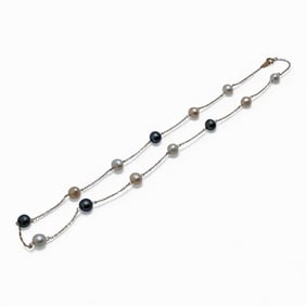 10k Yellow Gold & Pearl Necklace