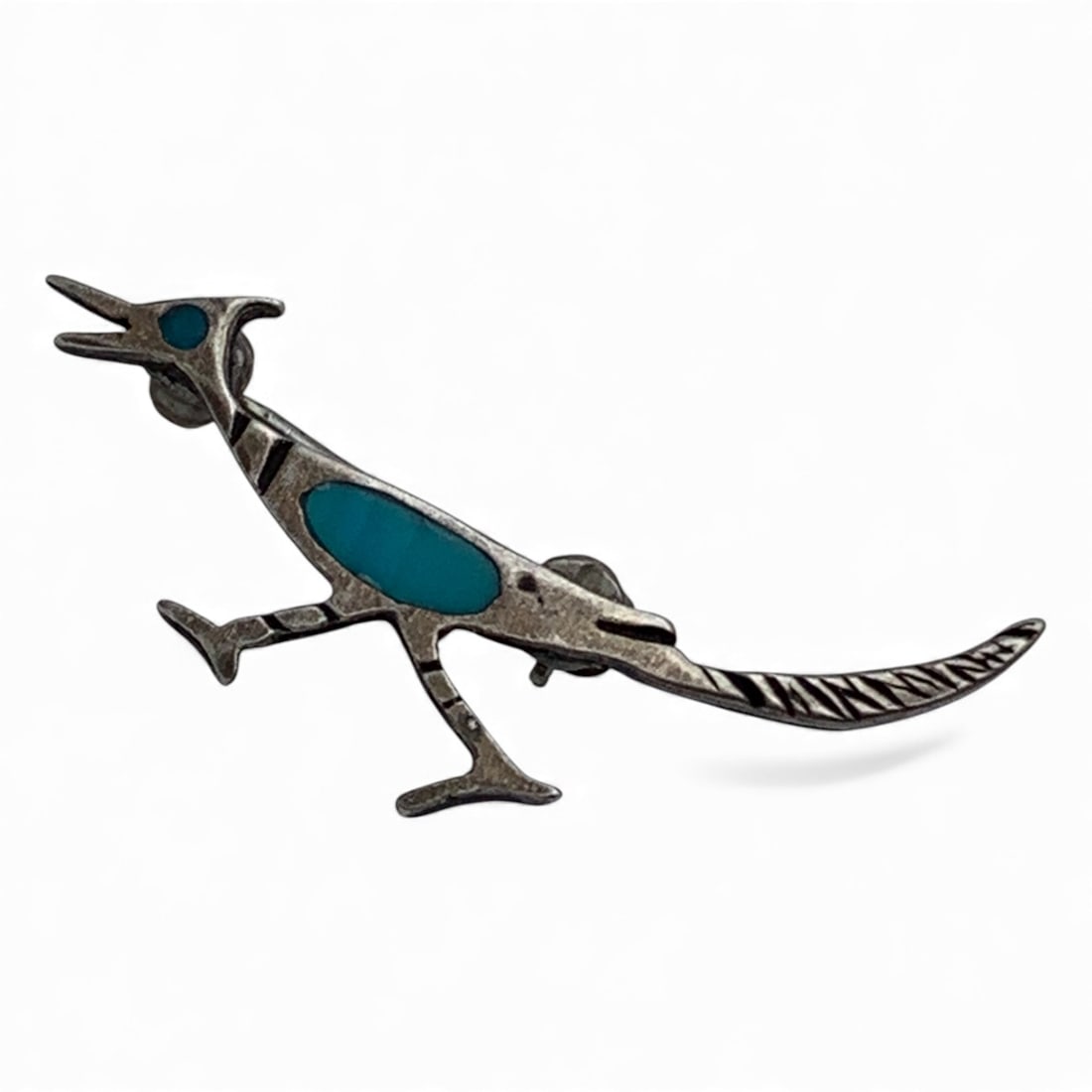 Sterling & Blue Stone Road Runner Pin (1 of 2)