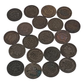 Group Of 20 Indian Head Pennies