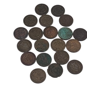 Group Of 20 Indian Head Pennies