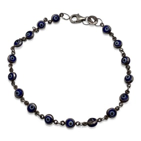 Sterling Silver Evil Eye Bracelet