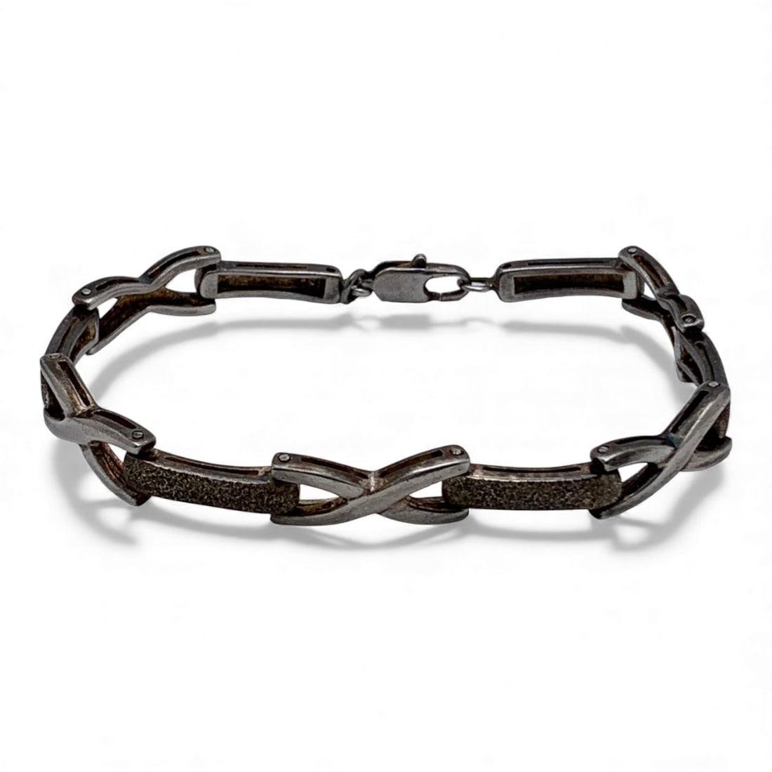 Sterling Silver Bracelet: Marked 925 - 7 1/4" Long - 14.1 Grams