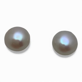 Pair Of 10k Yellow Gold & Pearl Earrings