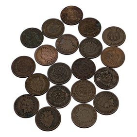Group Of 20 Indian Head Pennies