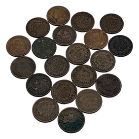Group Of 20 Indian Head Pennies