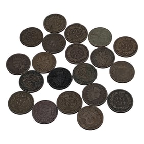 Group Of 20 Indian Head Pennies