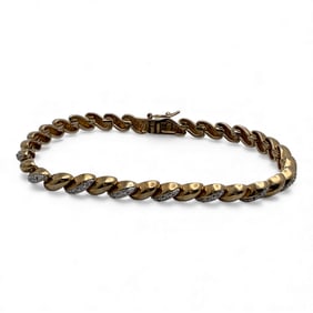 Sterling Silver Gold Tone Bracelet