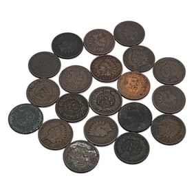 Group Of 20 Indian Head Pennies