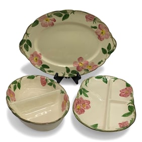 Group Of Franciscan Desert Rose Trays