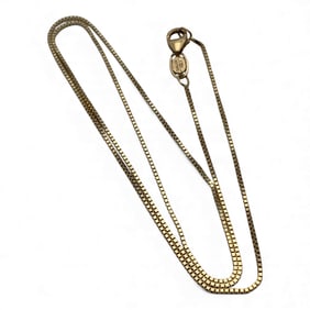 14k Yellow Gold Box Chain Necklace
