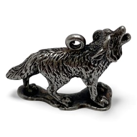 Sterling Silver Wolf Charm