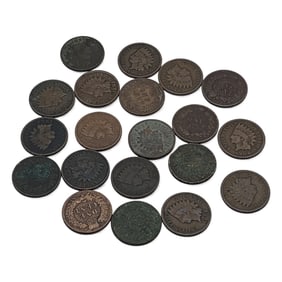 Group Of 20 Indian Head Pennies