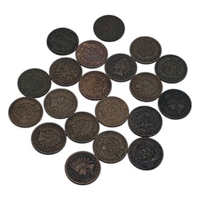 Group Of 20 Indian Head Pennies