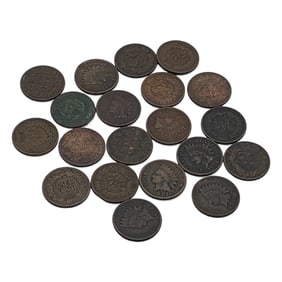Group Of 20 Indian Head Pennies