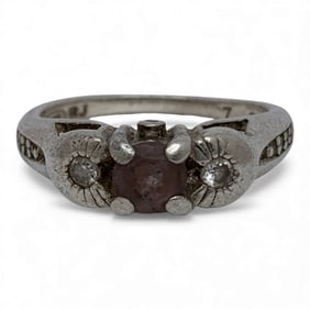 Sterling Silver Ring With Stones