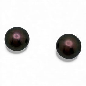 Pair Of 14k Yellow Gold & Pearl Earrings