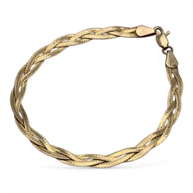 14k Yellow Gold Braided Bracelet