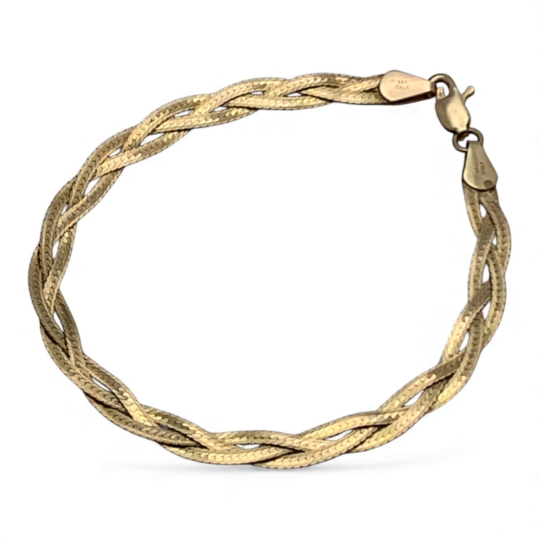 14k Yellow Gold Braided Bracelet (1 of 2)