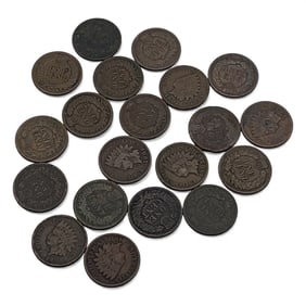 Group Of 20 Indian Head Pennies