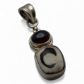 Silver Pendant With Stones