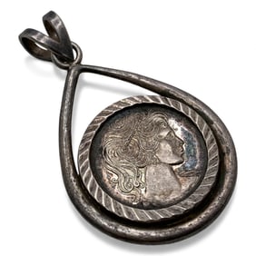 Silver Pendant With .999 Fine Silver Coin