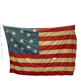 Hand Sewn 13 Star American Flag