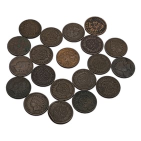 Group Of 20 Indian Head Pennies
