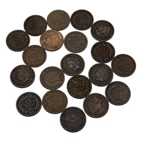Group Of 20 Indian Head Pennies