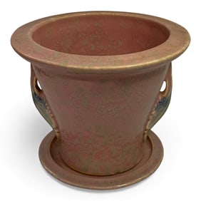 Vintage Roseville Tuscany Flower Pot & Saucer