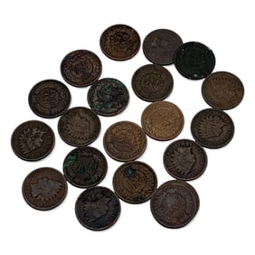 Group Of 20 Indian Head Pennies