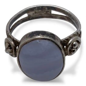 Sterling Silver & Blue Stone Ring