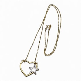14k Yellow Gold Heart Pendant Necklace