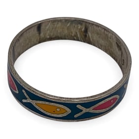 Silver Enameled Ring