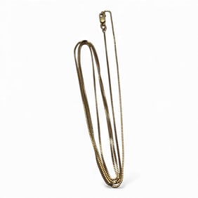 14k Yellow Gold Box Chain Necklace