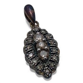 Sterling Silver & Champagne Diamond Pendant