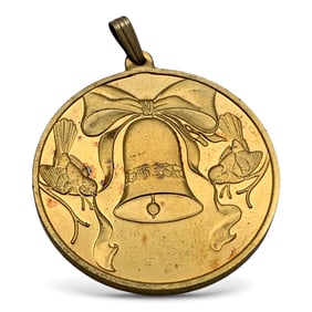 Sterling Silver 1986 Gold Tone Pendant