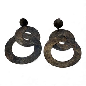 Pair Of Silver Earrings