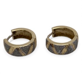 Pair Of 14k Gold Hoop Earrings