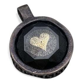 Sterling Silver & Black Stone Pendant