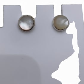 Sterling Silver & Mother Of Pearl Earrings
