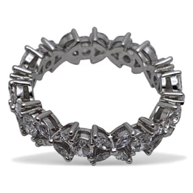 Silver Ring With Clear Stones