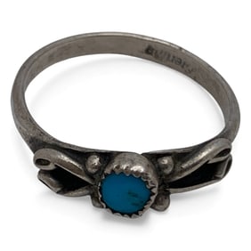 Sterling Silver Ring With Blue Stone