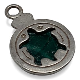 Silver & Green Stone Pendant